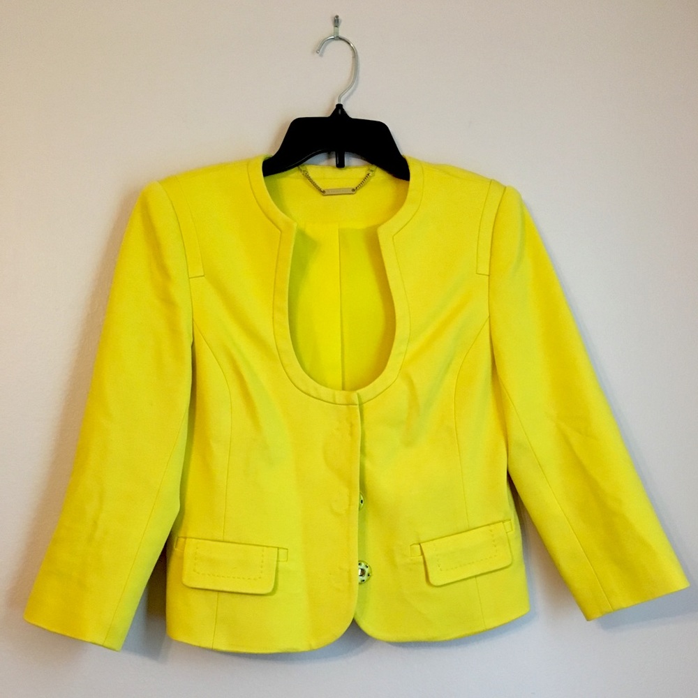 Vintage Trina Turk Bright Yellow Blazer